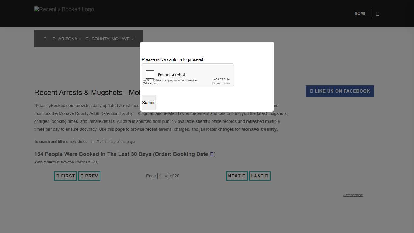 Mohave County, Arizona Mugshots RecentlyBooked.com